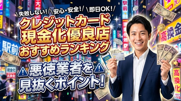 クレジットカード現金化優良店おすすめランキング｜悪徳業者を見抜くポイント